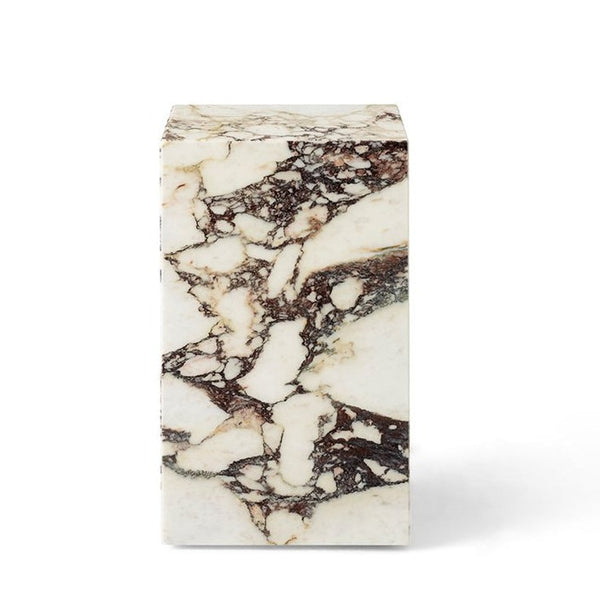 Menu Plinth Tall White Carrara Marble 