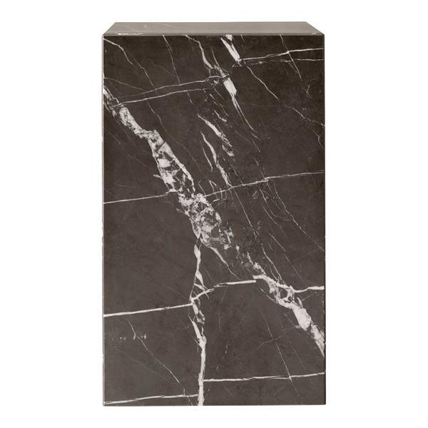 Menu Plinth Tall White Carrara Marble 