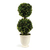 Napa Home & Garden Boxwood Double Ball Topiary in White Pot