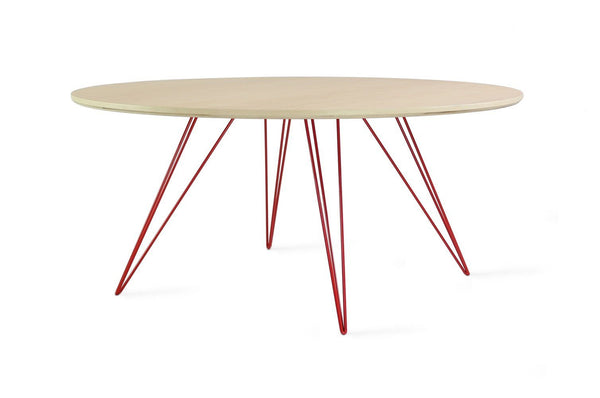 Tronk Williams Coffee Table - Circular Small Maple Blood Red