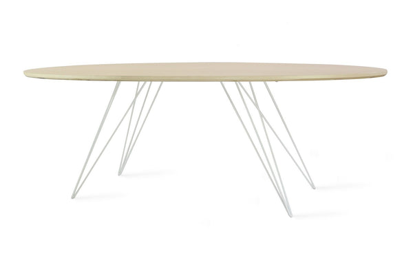 Tronk Williams Coffee Table - Oval Thin Maple Blood Red