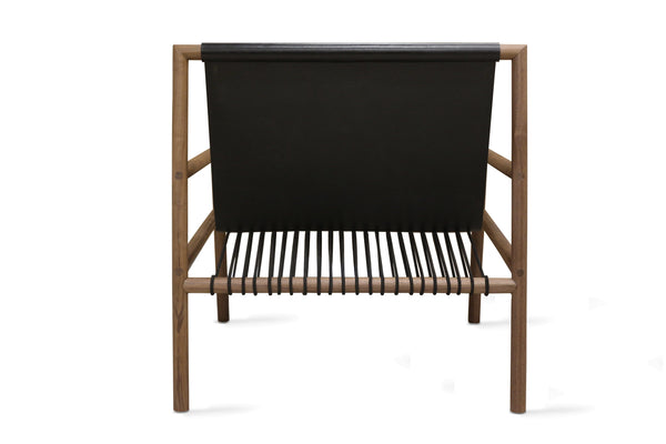 Tronk Gallagher Lounge Chair Walnut / Black Leather 