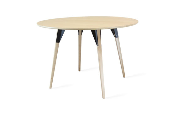 Tronk Clarke Dining Table - Circular Small Walnut Black