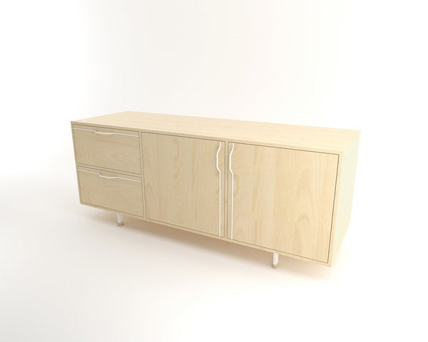 Tronk Chapman Small Credenza Storage Unit Walnut Black 