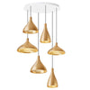 Pablo Swell Chandelier - 6 Brass / Brass 
