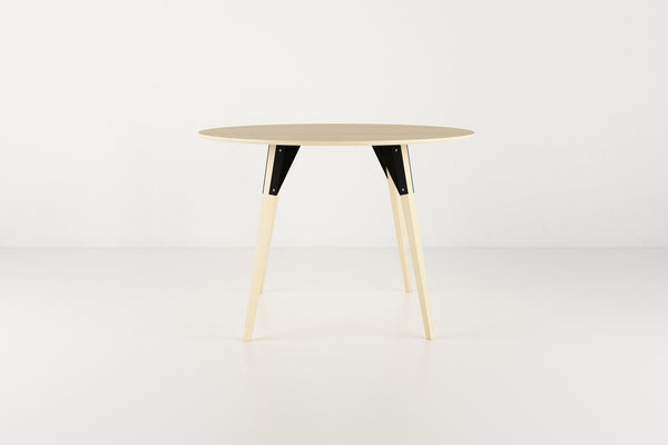 Tronk Clarke Dining Table - Circular Small Walnut Black