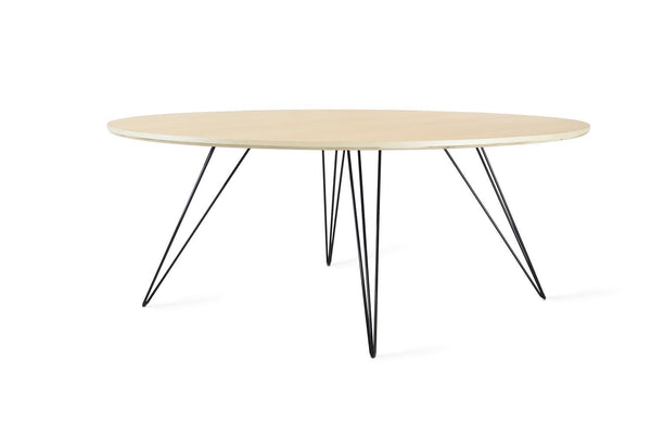 Tronk Williams Coffee Table - Oval Thin Maple Blood Red