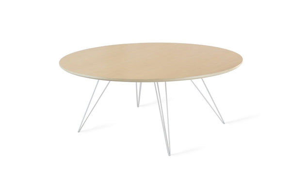 Tronk Williams Coffee Table - Oval Thin Maple Blood Red