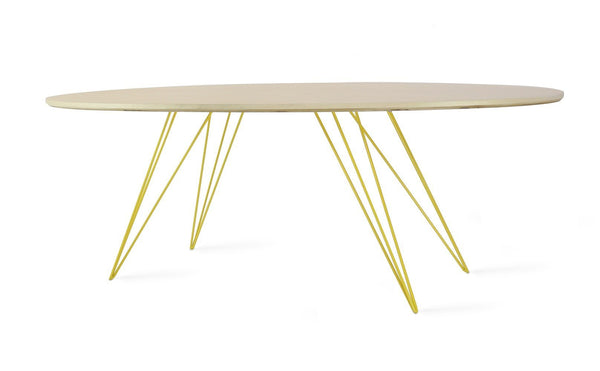 Tronk Williams Coffee Table - Oval Thin Maple Blood Red