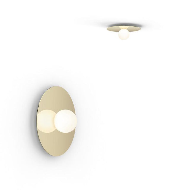 Pablo Bola Disc Wall/Ceiling Light Brass Medium 