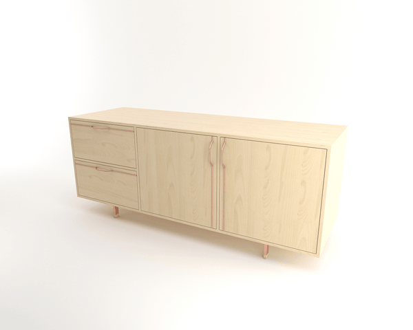 Tronk Chapman Small Credenza Storage Unit Walnut Black 