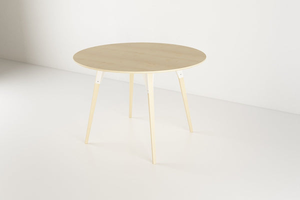 Tronk Clarke Dining Table - Circular Small Walnut Black