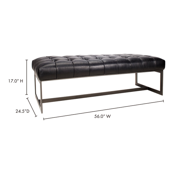 Moe's Wyatt Leather Bench