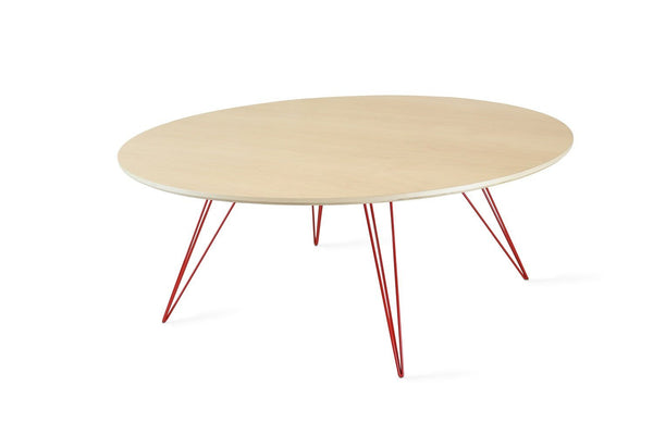 Tronk Williams Coffee Table - Circular Small Maple Blood Red