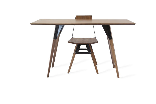 Tronk Clarke Desk No Drawer Walnut Black