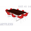 ARTLESS GAX 48 Walnut Dining Table 84" Stainless Steel 
