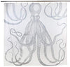 Thomas Paul Octopus Silver Metallic Shower Curtain 