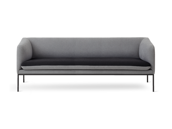 Ferm Living Turn Sofa 3 Seater Dark Grey Cotton 