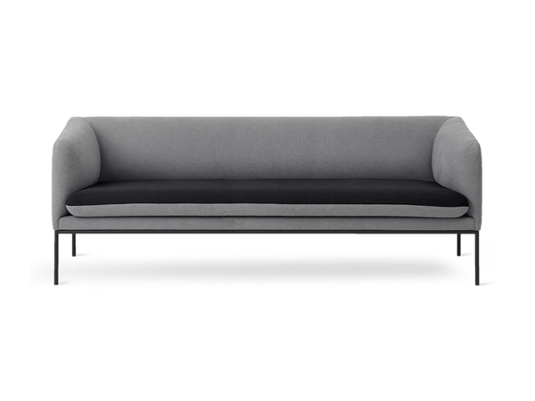 Ferm Living Turn Sofa 3 Seater Dark Grey Cotton 