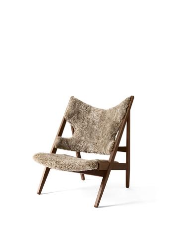Menu Knitting Chair Walnut Base / Sahara Skeepskin 