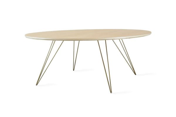 Tronk Williams Coffee Table - Oval Thin Maple Blood Red