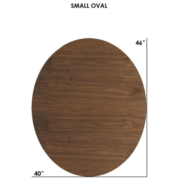 Tronk Clarke Coffee Table - Oval Small Walnut Black