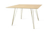 Tronk Williams Dining Table - Square Large Maple Brass Gold