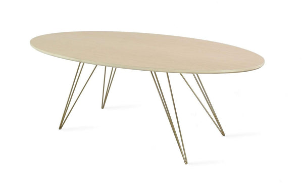 Tronk Williams Coffee Table - Oval Thin Maple Blood Red