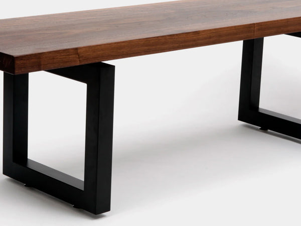 ARTLESS GAX 16 Bench - Wood 48"W X 16"D X 18"H Stainless Steel 