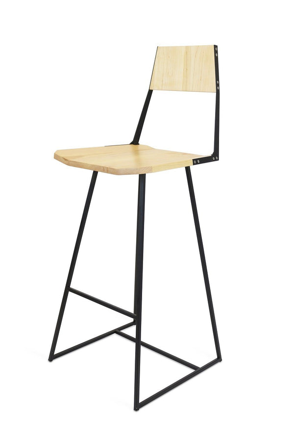 Tronk Clarkester Bar Stool 30" Walnut Black 