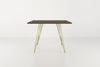 Tronk Williams Dining Table - Square Small Walnut Brass Gold