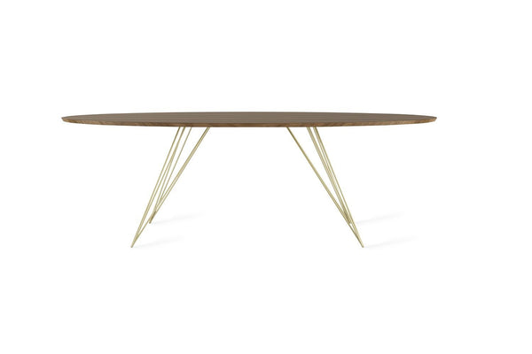 Tronk Williams Coffee Table - Oval Thin Maple Blood Red