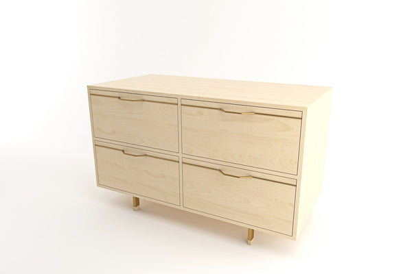 Tronk Chapman Small Storage Dresser Walnut Black 