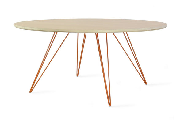 Tronk Williams Coffee Table - Circular Small Maple Blood Red