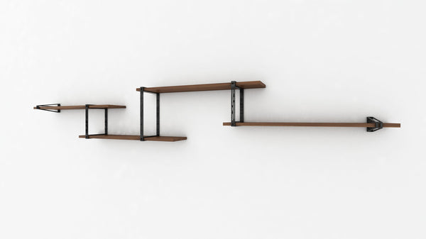 Tronk Evans Shelving System Package A Black Walnut