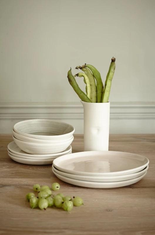Canvas Home Pinch Dinner Plate - Set of 4 White 