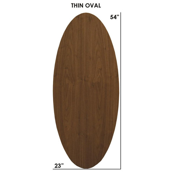 Tronk Clarke Coffee Table - Thin Oval Walnut Black 