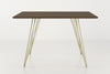 Tronk Williams Dining Table - Rectangular Small Walnut Brass Gold