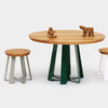Artless ARS XL Table 36" White Oak Green
