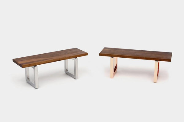 ARTLESS GAX 16 Bench - Wood 48"W X 16"D X 18"H Stainless Steel 