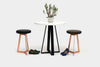 ARTLESS Sea Smoke Counter Table 36" DIA Misterio White 