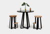 ARTLESS Sea Smoke Counter Table 36" DIA Belgium Blue 