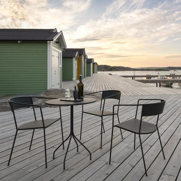 Skargaarden Arholma Chair Dark Grey Without Cushion 
