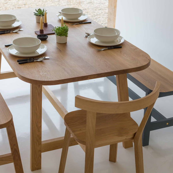 Another Country Dining Table Three Oak 63" W x 35.48" D x 28.38" H 