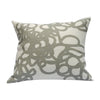 Area Daisy Linen Throw Pillow Grey 