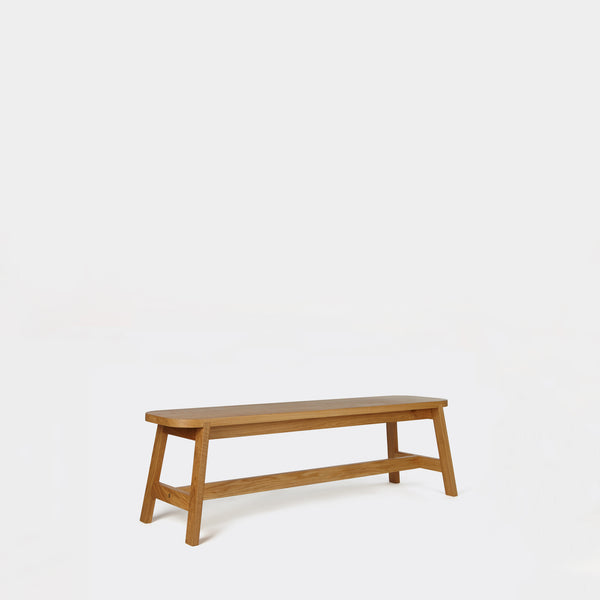 Another Country Bench Three Oak 55" W x 13.75" D x 17.3" H 