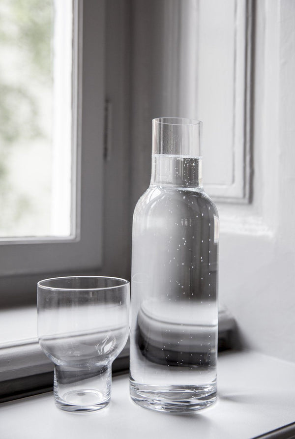 Menu Bottle Carafe Clear/Brass Lid 