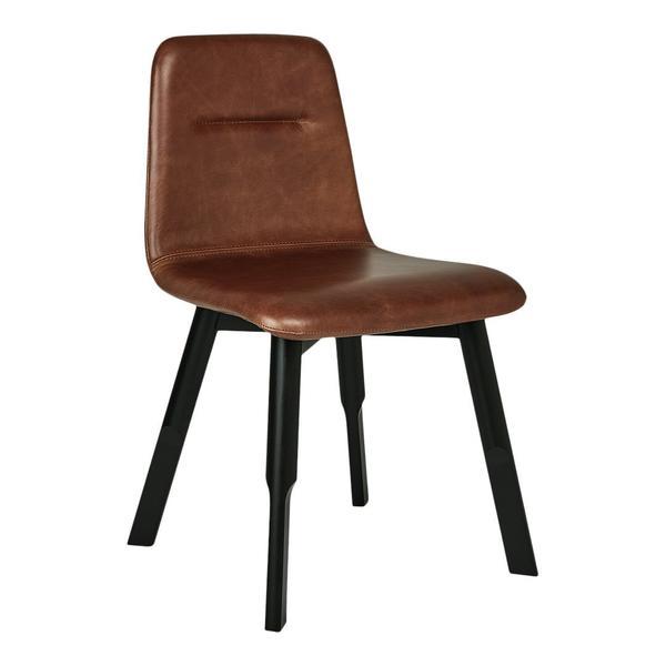 GUS Bracket Chair Saddle Brown Leather 