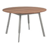 GUS Bracket Dining Table - Round Walnut Grey 