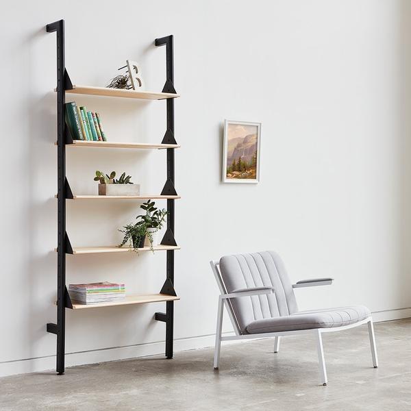GUS Branch-1 Shelving Unit Upright Ash Black/Brackets Black/Self Ash Blonde 